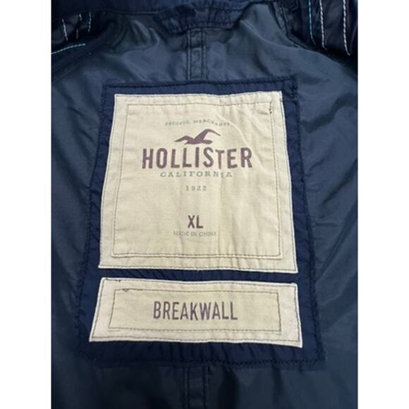 "HOLLISTER" Vintage Y2K Windbreaker Jacket SZ XL Men's Preppy Surfer Beachy - Picture 7 of 12